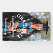 シンプル卒業写真とレタはっきりしたーバナー 横断幕 (横)