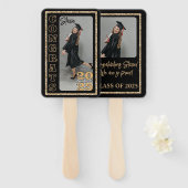 シンプル卒業写真ハンドファンカスタムグラッド ハンドファン (正面&裏面)