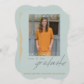 シンプル卒業写真パーティー 招待状 (正面/裏面)
