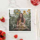 シンプル卒業写真 スタンダードランチョンナプキン (インサイチュ)