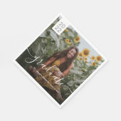 シンプル卒業写真 スタンダードランチョンナプキン (角)