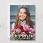 シンプル卒業写真 案内状 (正面)