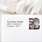 シンプル卒業写真（男性） ラベル (インサイチュ)