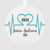 シンプル卒業医師医療ナース オーナメント (裏面)