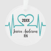 シンプル卒業医師医療ナース オーナメント (正面)