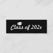シンプル卒業名スタイリッシュカード挿入カード コーリングカード (正面)