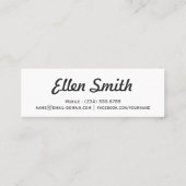 シンプル卒業名スタイリッシュカード挿入カード コーリングカード (裏面)