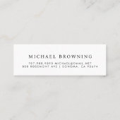 シンプル卒業名モダンカードの挿入 コーリングカード (裏面)