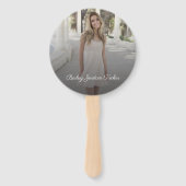 シンプル卒業式のグラデーション任意の年のオーバーレイ ハンドファン (裏面)