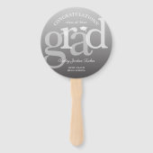 シンプル卒業式のグラデーション任意の年のオーバーレイ ハンドファン (正面)