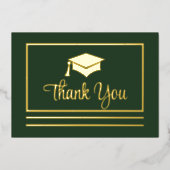 シンプル卒業式エレガント有礼箔はがき 箔招待状 (正面)