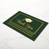 シンプル卒業式エレガント有礼箔はがき 箔招待状 (回転した状態)