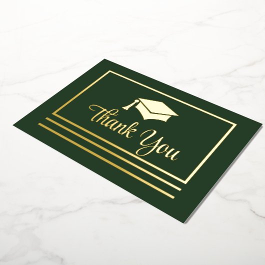 シンプル卒業式エレガント有礼箔はがき 箔招待状 (回転した状態)