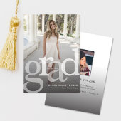 シンプル卒業式オーバーレイ任意の年 案内状