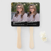 シンプル卒業式ハンドファンパーティーの好意モダン卒業 ハンドファン (正面&裏面)