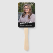 シンプル卒業式ハンドファンパーティーの好意モダン卒業 ハンドファン (裏面)