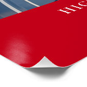 シンプル卒業式2025フォトコラージュ赤 ポスター (コーナー)