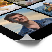 シンプル卒業式44フォトコラージュカスタムカラー ポスター (角)