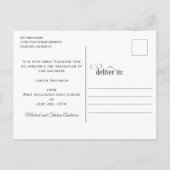 シンプル卒業式 案内ポストカード (裏面)