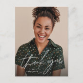 シンプル卒業感謝してい写真 ポストカード (正面)