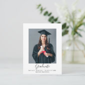 シンプル卒業生ありがとう ポストカード (スタンド正面)