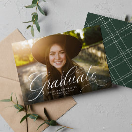 シンプル卒業生エレガント生卒業 案内状