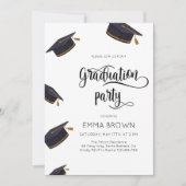 シンプル卒業生パーティの招待状2024年卒業 招待状 (正面)