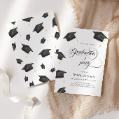 シンプル卒業生パーティの招待状2024年卒業 招待状