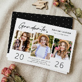 シンプル卒業生3写真部卒業 案内状