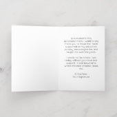 シンプル卒業発表サンキューカード 箔グリーティングカード (内側レイダウン)