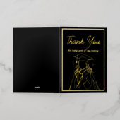 シンプル卒業発表サンキューカード 箔グリーティングカード (外側レイダウン)