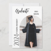 シンプル卒業発表写真招待状 シーズンカード (正面)