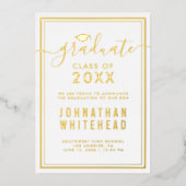 シンプル卒業発表箔招待状 箔招待状 (正面)