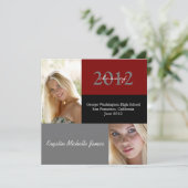 シンプル卒業発表 案内状 (スタンド正面)