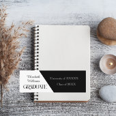 シンプル卒業白黒名票 コーリングカード