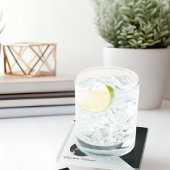 シンプル卒業白黒白 ガラスコースター