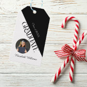 シンプル卒業白黒白 ギフトタグ