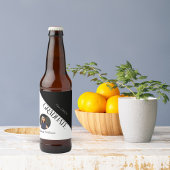 シンプル卒業白黒白 ビールラベル