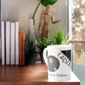 シンプル卒業白黒白 ボーンチャイナマグカップ