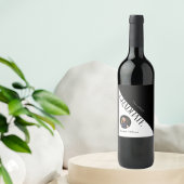 シンプル卒業白黒白 ワインラベル