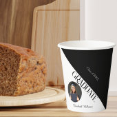 シンプル卒業白黒白 紙コップ