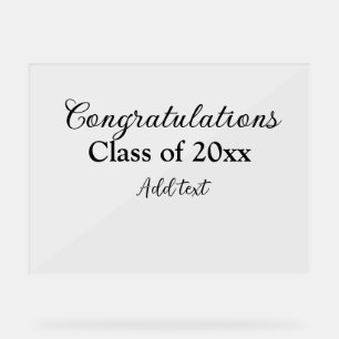 シンプル卒業祝いミニマルハタ アクリルサイン