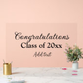 シンプル卒業祝いミニマルハタ アクリルサイン (ウェディング)