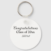 シンプル卒業祝いミニマルハタ キーホルダー (裏面)