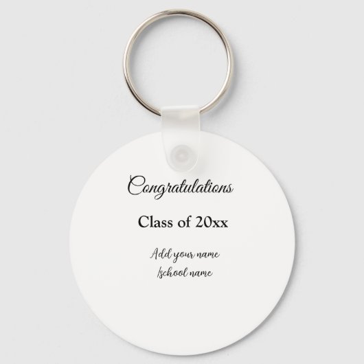 シンプル卒業祝いミニマルハタ キーホルダー (正面)