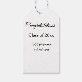 シンプル卒業祝いミニマルハタ ギフトタグ