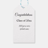 シンプル卒業祝いミニマルハタ ギフトタグ (裏面)