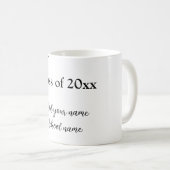 シンプル卒業祝いミニマルハタ コーヒーマグカップ (正面右)