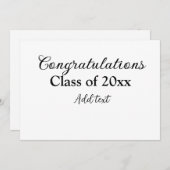 シンプル卒業祝いミニマルハタ シーズンカード (正面/裏面)