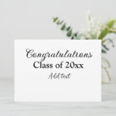 シンプル卒業祝いミニマルハタ シーズンカード (スタンド正面)